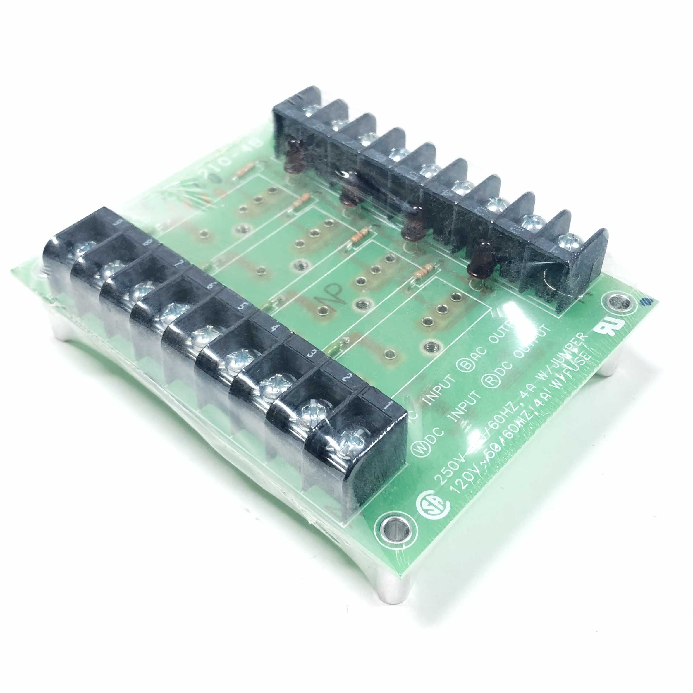 2IO4B Potter & Brumfield Mounting Board, 120/250V, 50/60Hz, 4 Amp