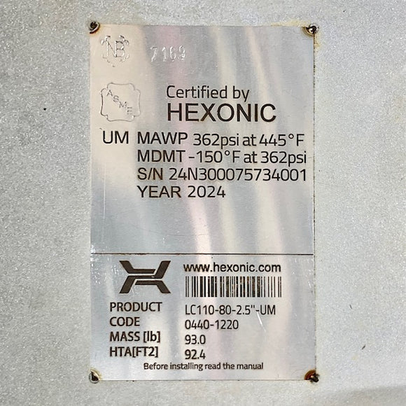 LC110-80 (-2,5"-UM) Hexonic Brazed Plate Heat Exchanger