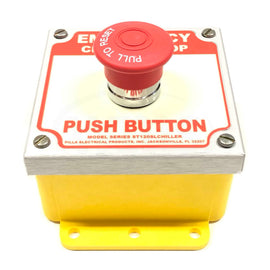 ST120SLCHILLER Pilla Push/Pull Red Mushroom Operator Button