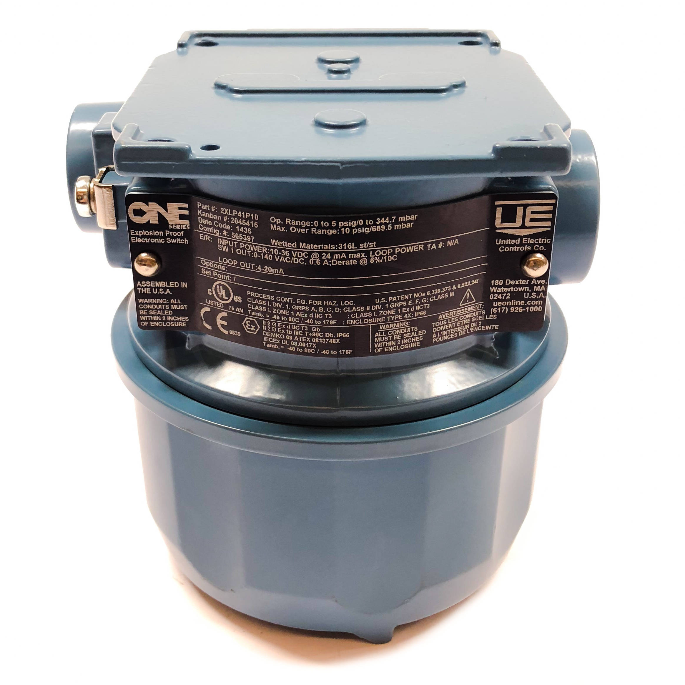 United Electric 2XLP41P10 Pressure Switch