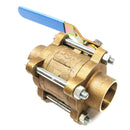 30BS1F02 Millwaukee Valve Company Ball Valve, 1-1/2", 600 WOG-4
