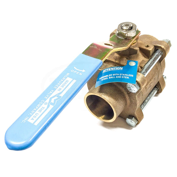 30BS1F02 Millwaukee Valve Company Ball Valve, 1-1/2", 600 WOG