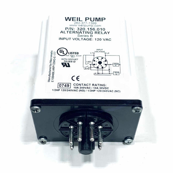 320-156-010 Weil Alternating Relay, Series C, 120VAC