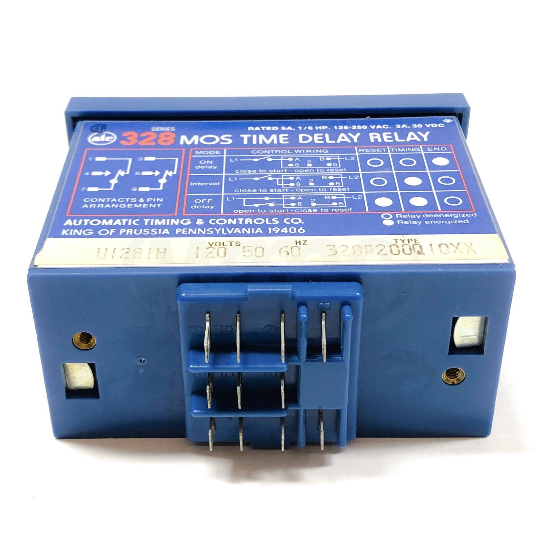 328A200010XX Automatic Timing & Controls CO Series 328 Mostime Delay Relay