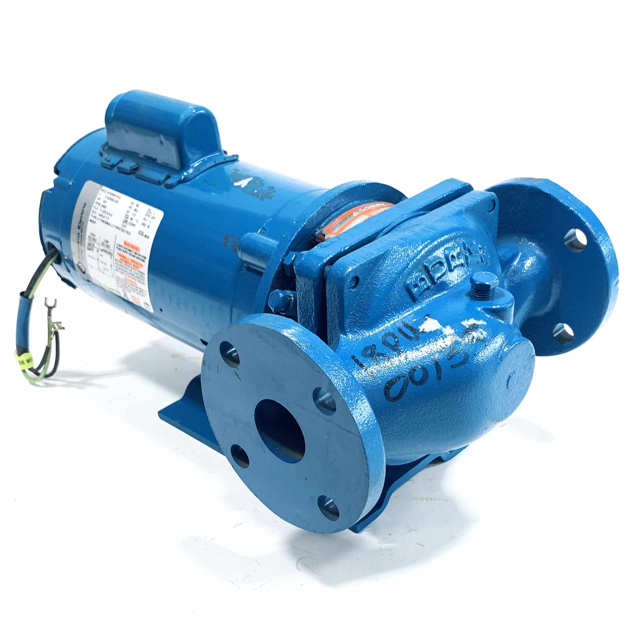 33GB5-1-1/2F Burks Inline Centrifugal Pump 60Hz, 3500 RPM, 3 Ph, 1/3 HP