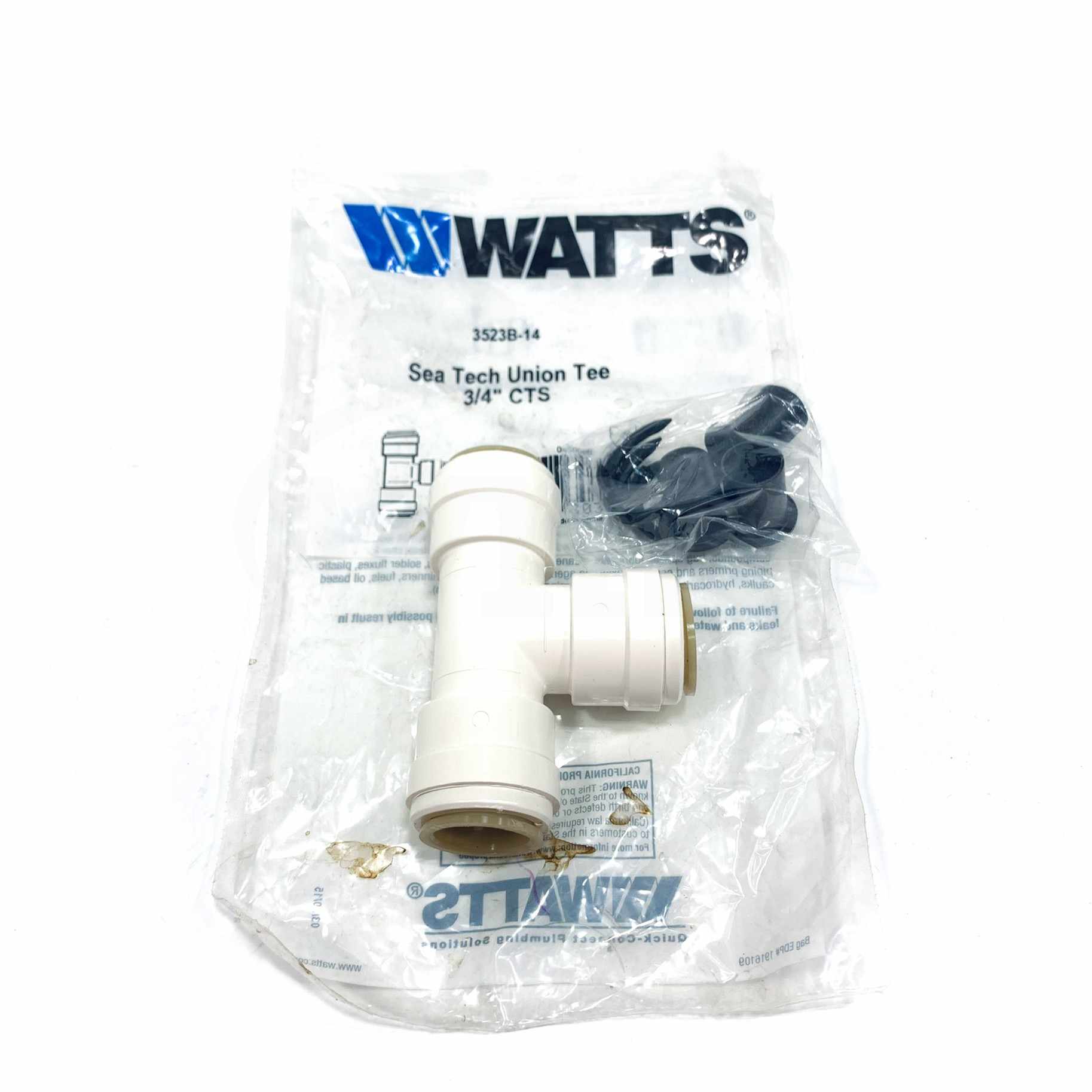 3523B-14 Watts Sea Tech Union Tee, 3/4", CTS - 0