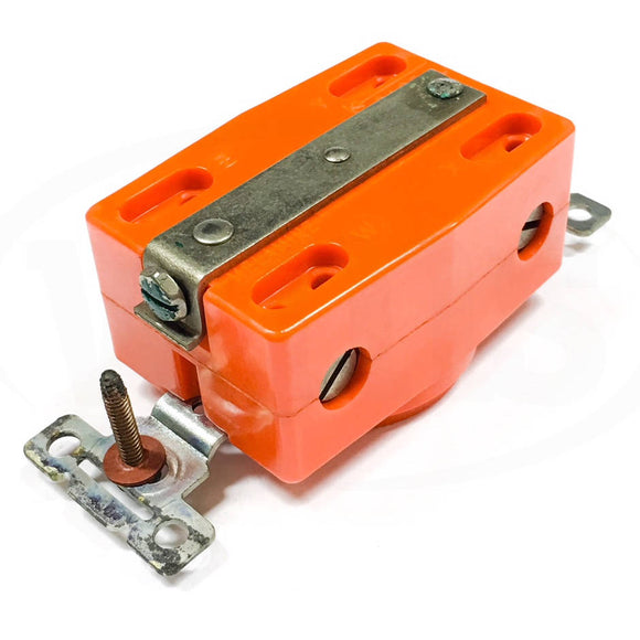 3550-CR Bryant Single Orange Receptacle, 30 Amp, 600V