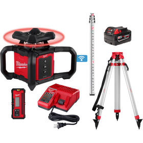 3701-21T Milwaukee M18 Red Exterior Rotary Laser Level Kit