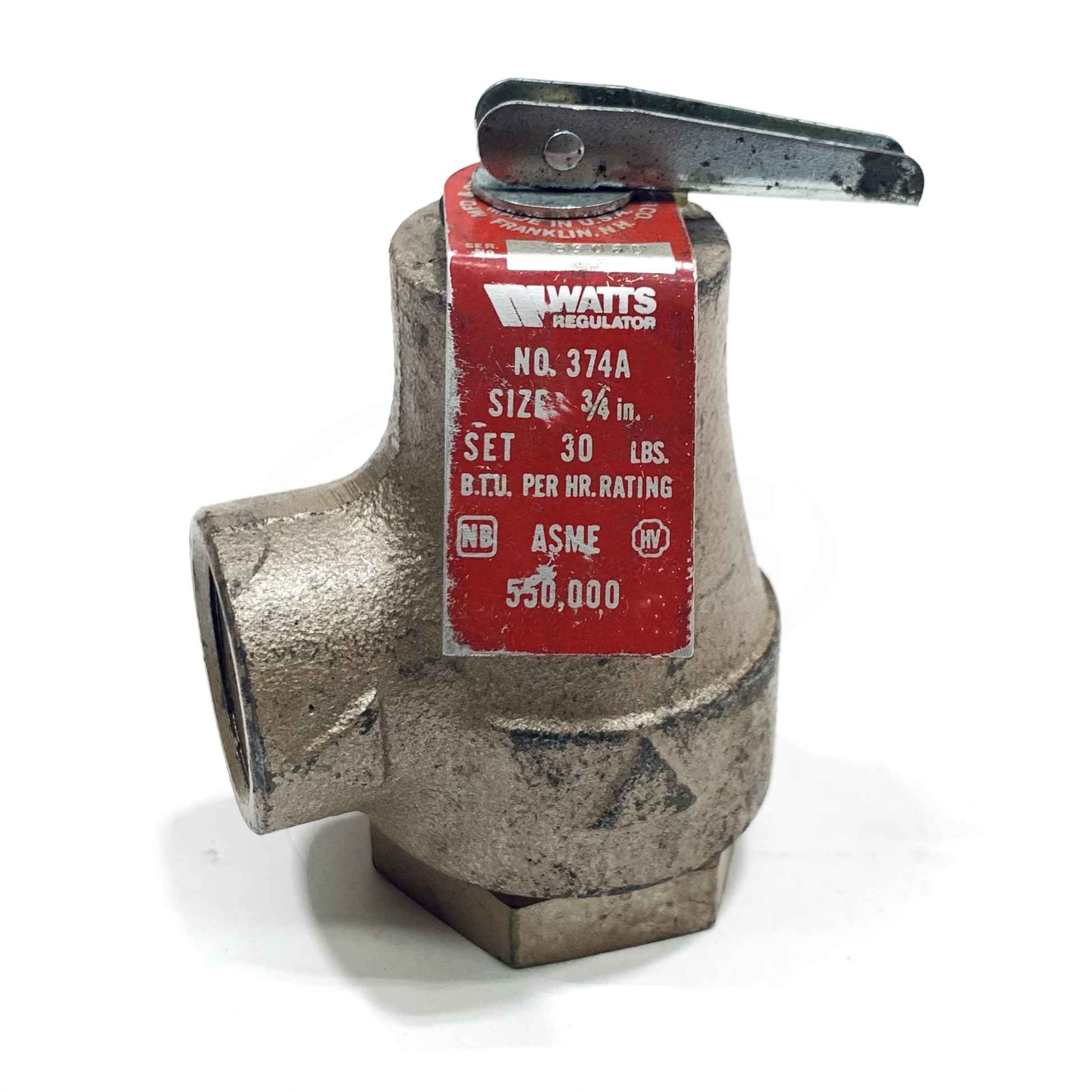 374A Watts Water Pressure Safety Relief Valve, 3/4"