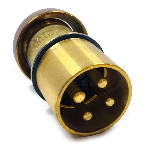 Cast Bronze Male Connector, 3 Wire, 4 Pole