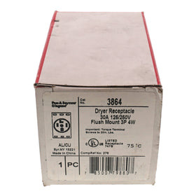 3864 Pass and Seymour Flush Outlet 30-Amp 125-v - 0