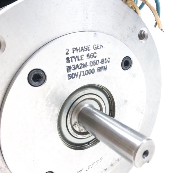 3A2M050-B10 Nidec/Fincor 2 Phase Gen Tachometer, 56C, 1000 Rpm, 5/8" Shaft, 50V.
