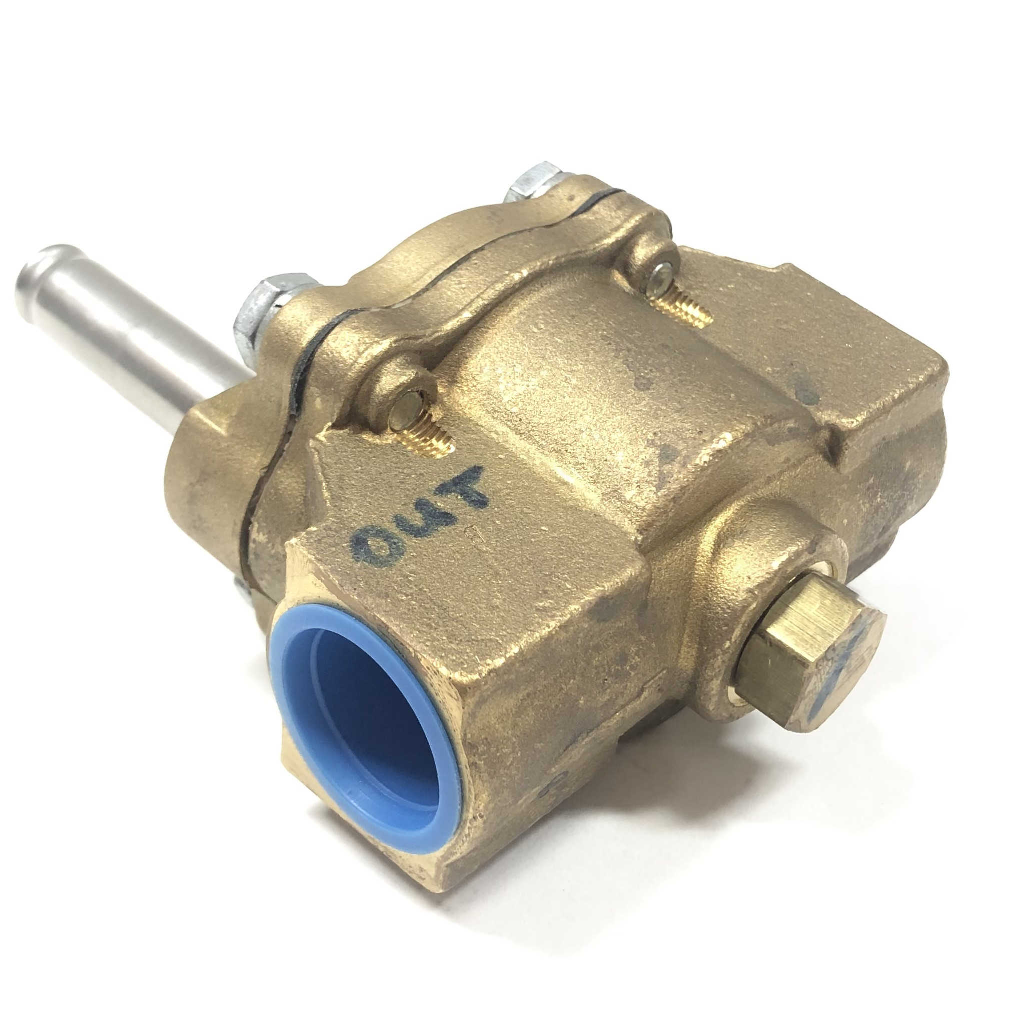 3A437 Dayton 2-Way Brass Solenoid Valve, NPTF 3/4", Port 3/4"