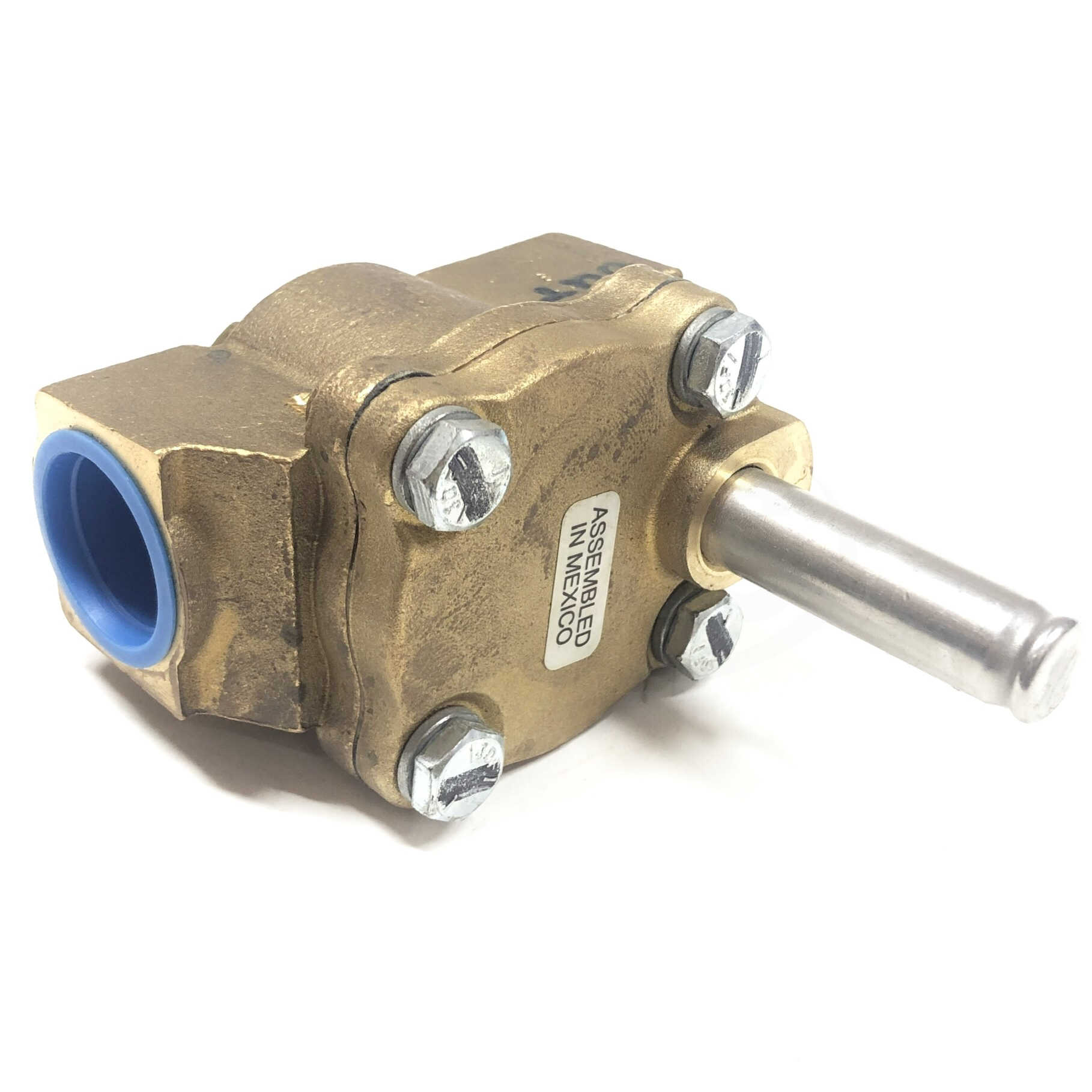 3A437 Dayton 2-Way Brass Solenoid Valve, NPTF 3/4", Port 3/4"