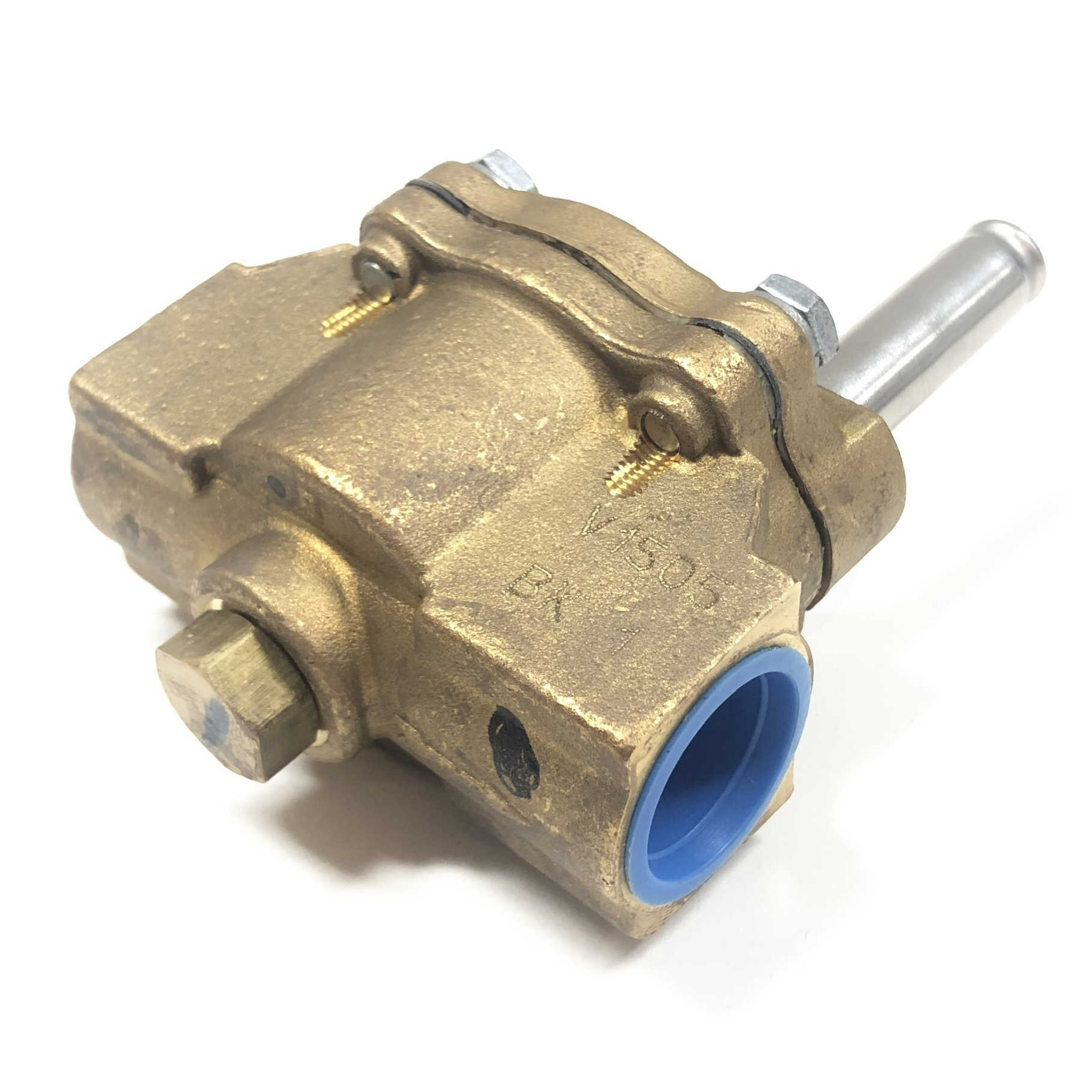 3A437 Dayton 2-Way Brass Solenoid Valve, NPTF 3/4", Port 3/4"