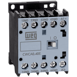 CWCA0-40-00V24 WEG Mini Contactor, 10 Amps, 4 NO Power Poles