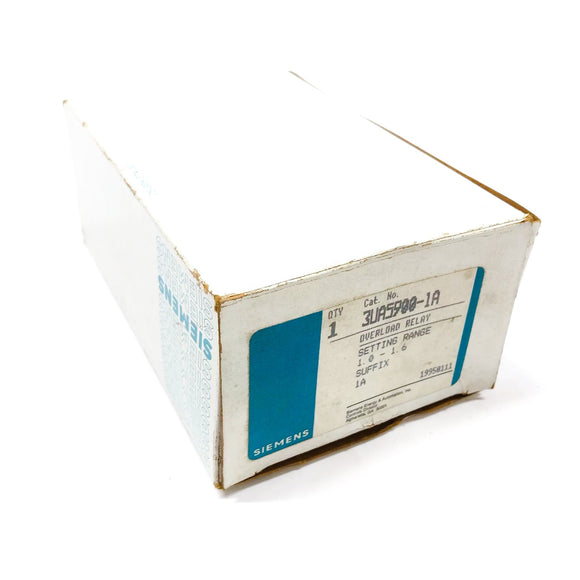 3UA5900-1A Siemens Overload Relay, Setting Range: