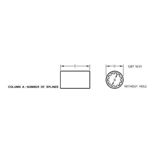 4001975 John Deeper Splined Spacer/Sleeve