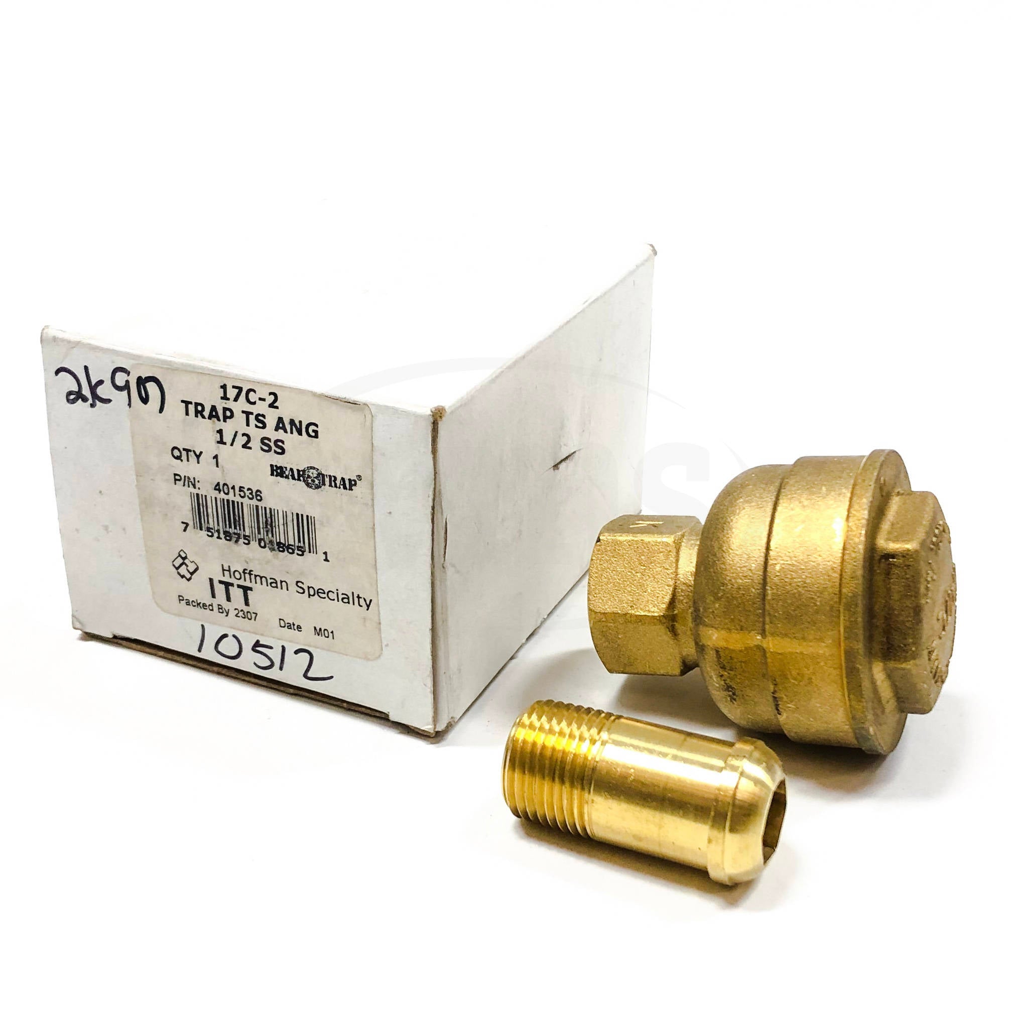 401536 ITT Hoffman Specialty Bear Trap, 17C-2, 1/2" Angle Thermostatic Trap