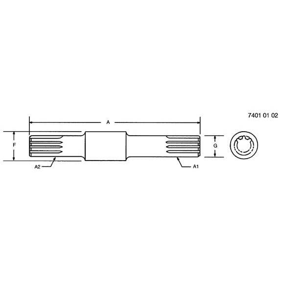 4028237 John Deere Clutch Shaft, 1018, 21" OAL