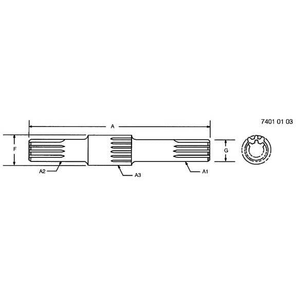 40A2205 John Deere Shaft