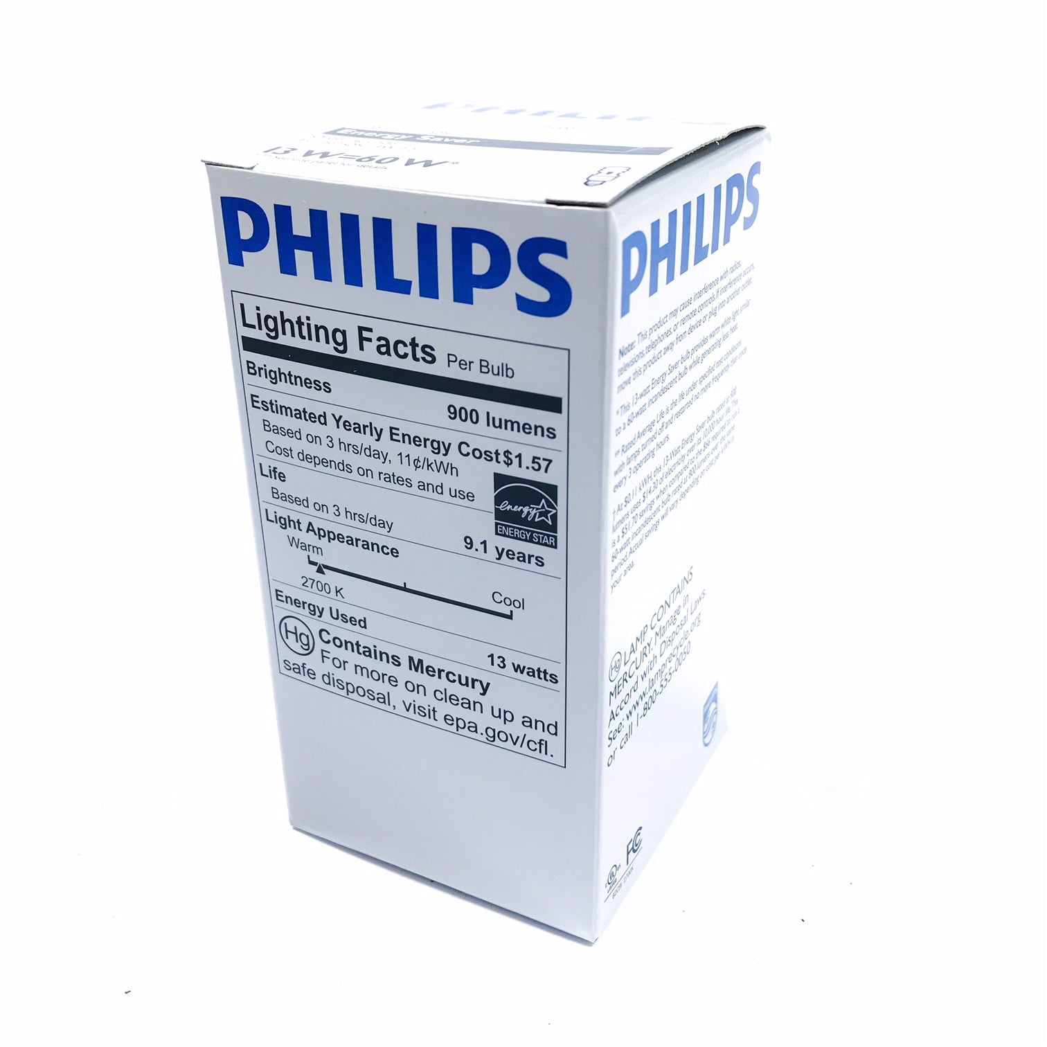 41399-6 Philips 13W White Fluorescent Light Bulb