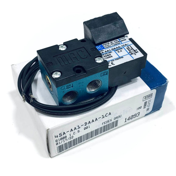 45A-AA1-DDAA-1CA Mac Solenoid Valve 110-120 V AC, 50/60 HZ, 4 Port Body, 1/8 Npt
