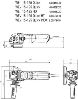 WEV 15-125 HT (600562420) 5" Angle Grinder
