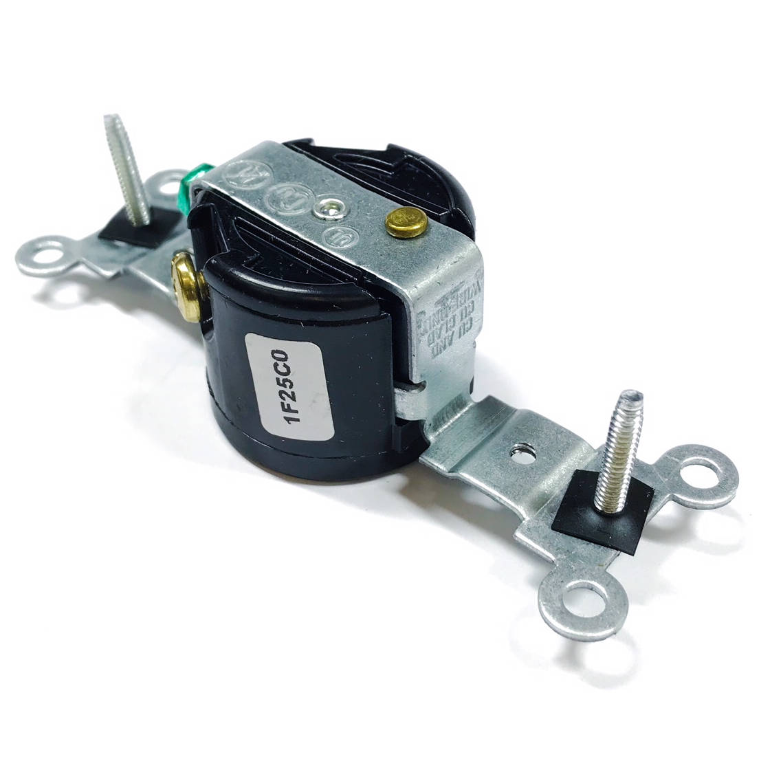 4710 Leviton Black Wall Receptacle, 15 Amp 125 Volt, Black