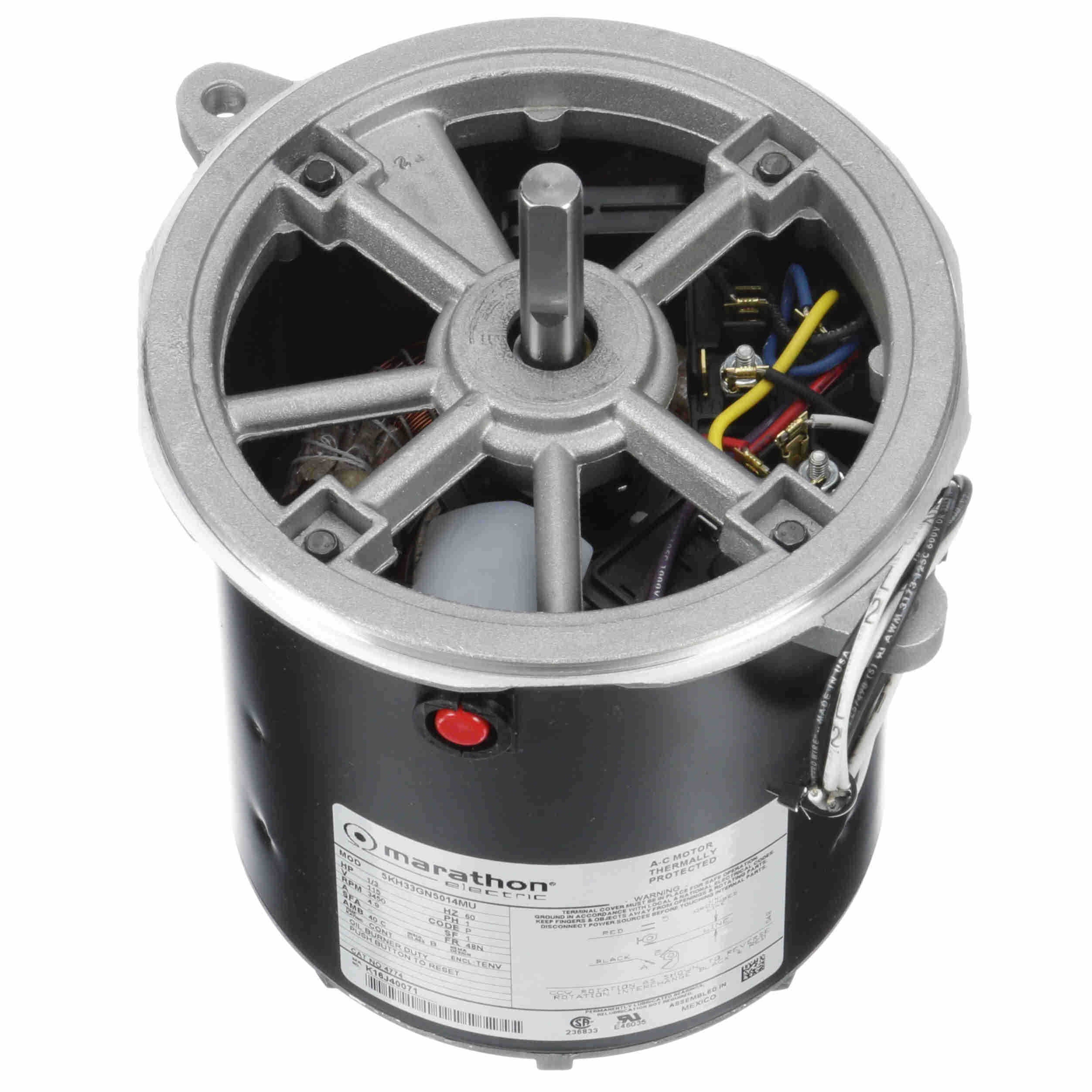 4774 Marathon 1/3HP HVAC/R Electric Motor, 3600RPM - 0