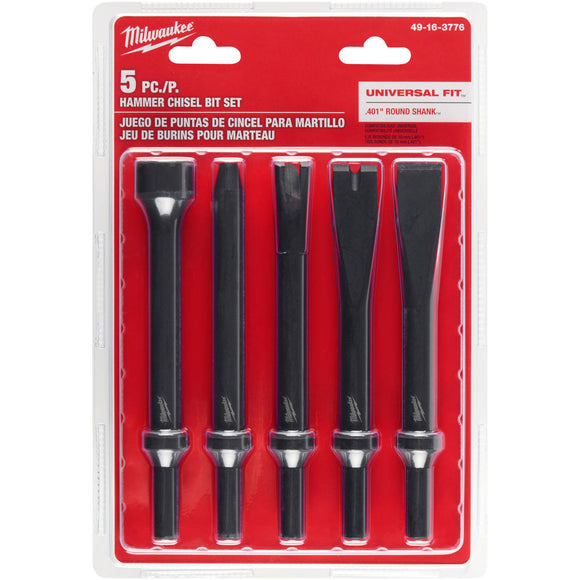49-16-3776 Milwaukee 5-Piece Hammer Chisel Bit Set