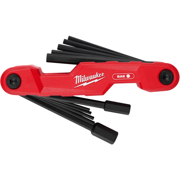 11-Key Electrician's Folding Hex Key Set - SAE