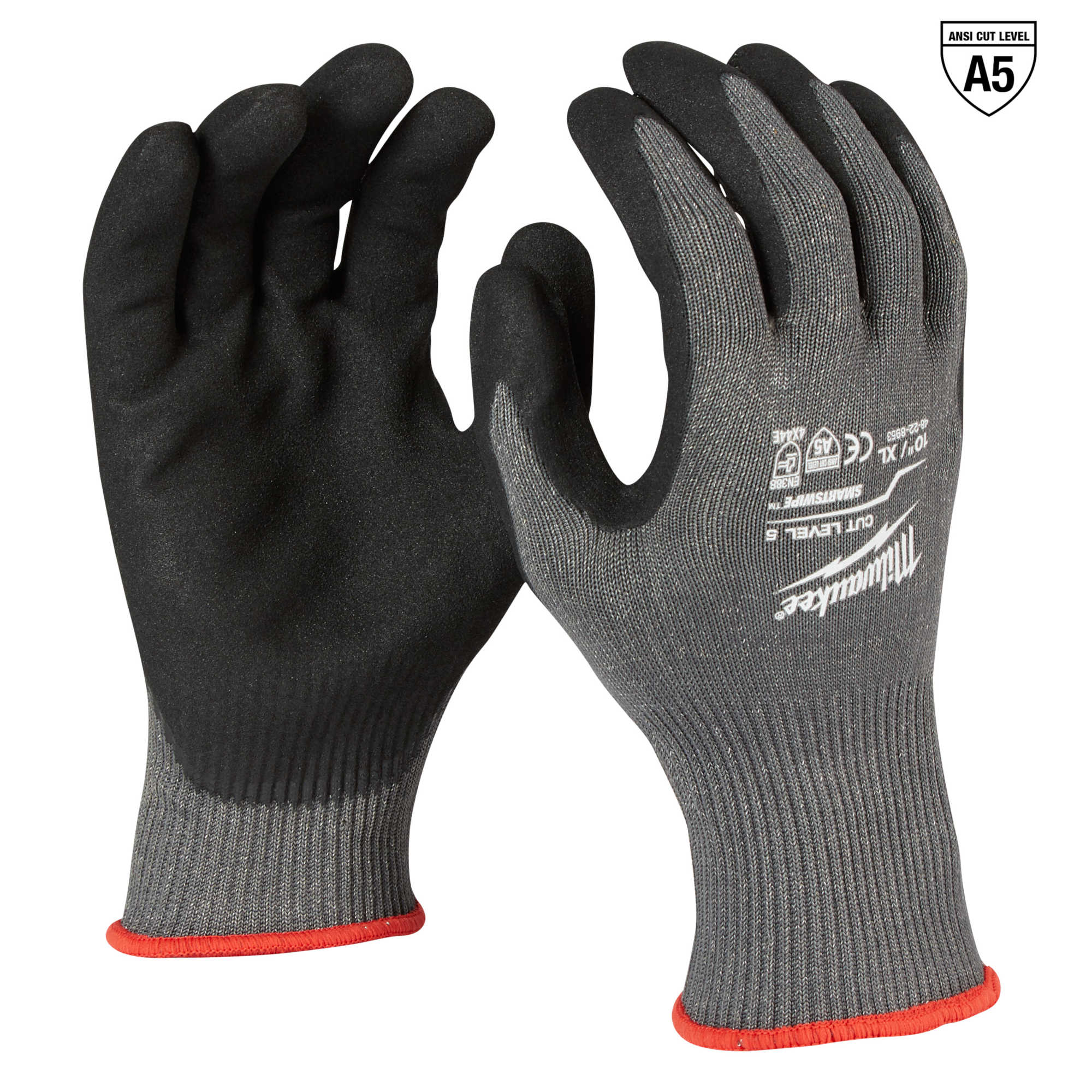 48-22-8953 Milwaukee Cut Level 5 Nitrile Dipped Gloves, XL