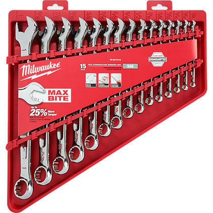 48-22-9415 Milwaukee 15-Piece Combination Wrench Set -  SAE