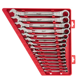 48-22-9416 Milwaukee 15 Piece Ratcheting Combination Wrench Set - SAE