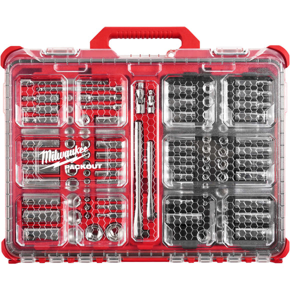 48-22-9486 Milwaukee 1/4" & 3/8” Drive 106pc Ratchet & Socket Set  - SAE & Metri