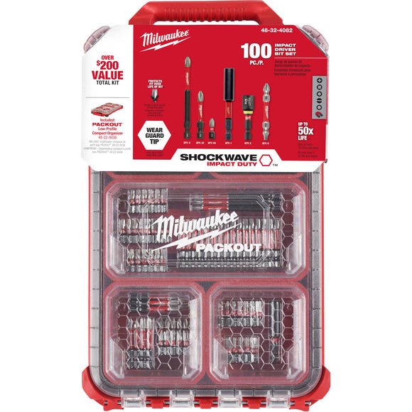 48-32-4082 Milwaukee 100 Piece Shockwave PACKOUT Kit