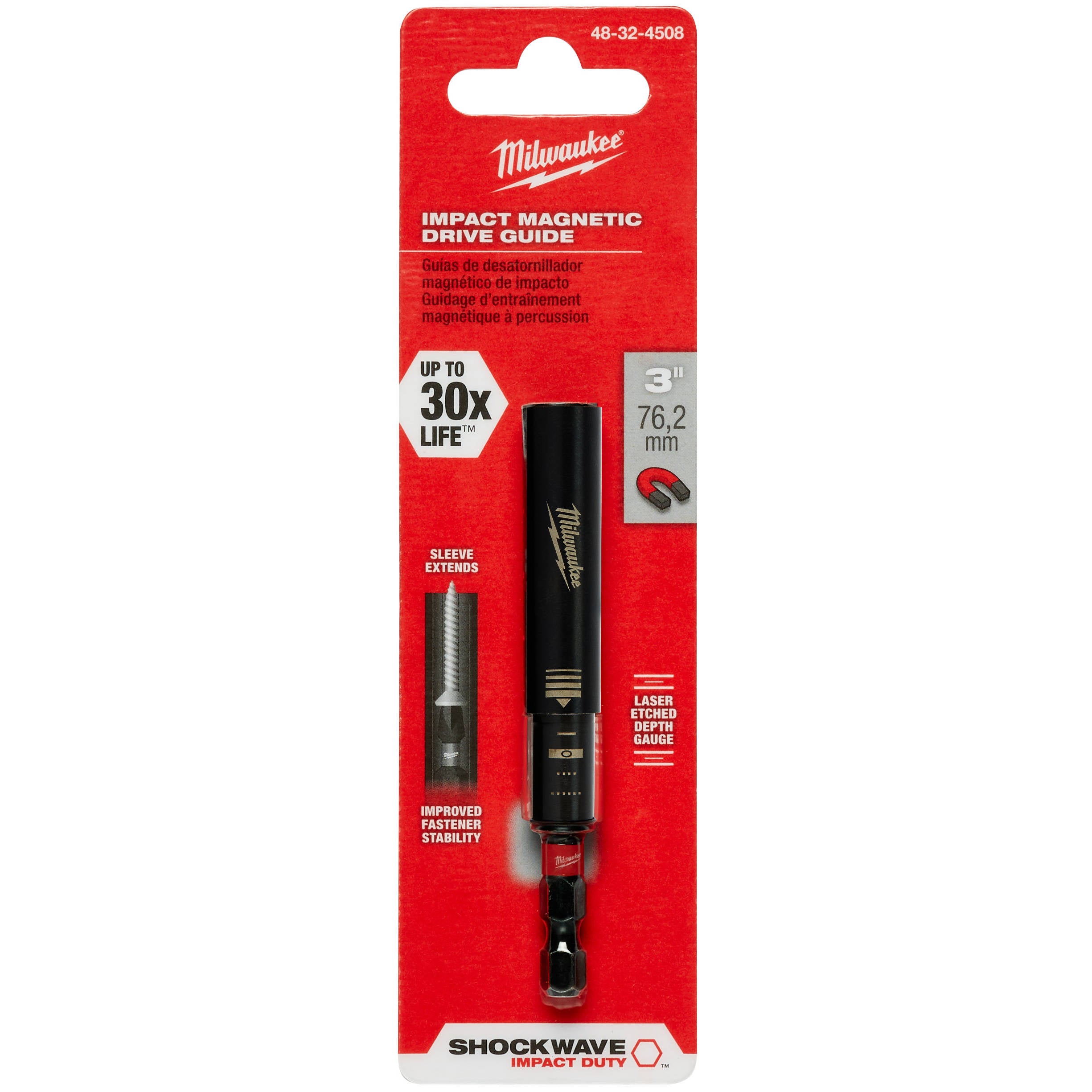48-32-4508 Milwaukee SHOCKWAVE Impact Magnetic Drive Guide Bit Holder