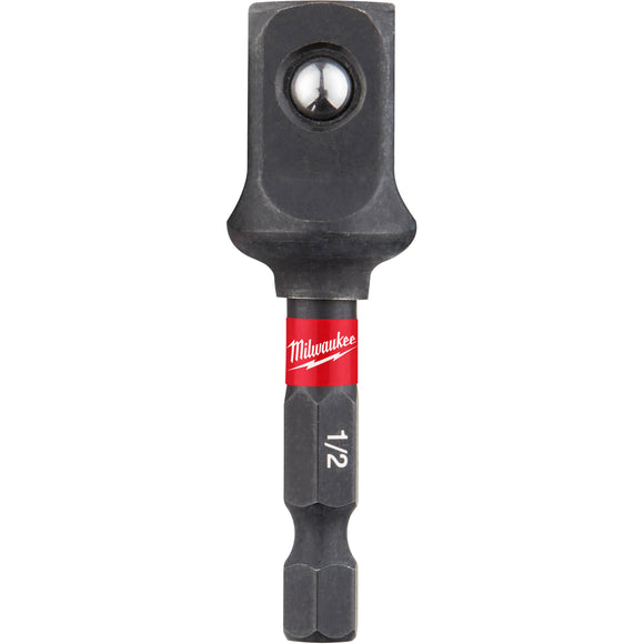 48-32-5034 Milwaukee SHOCKWAVE 1/4" Hex to 1/2" Square Socket Adapter