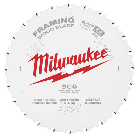 48-40-0820 Milwaukee 8-1/4" 24T Framing Saw Blade