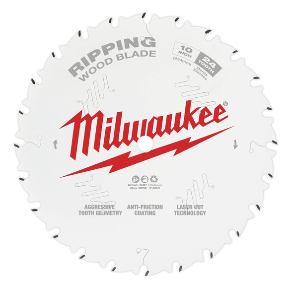 Milwaukee 48-40-1020 10" 24 Tooth Ripping Saw Blade