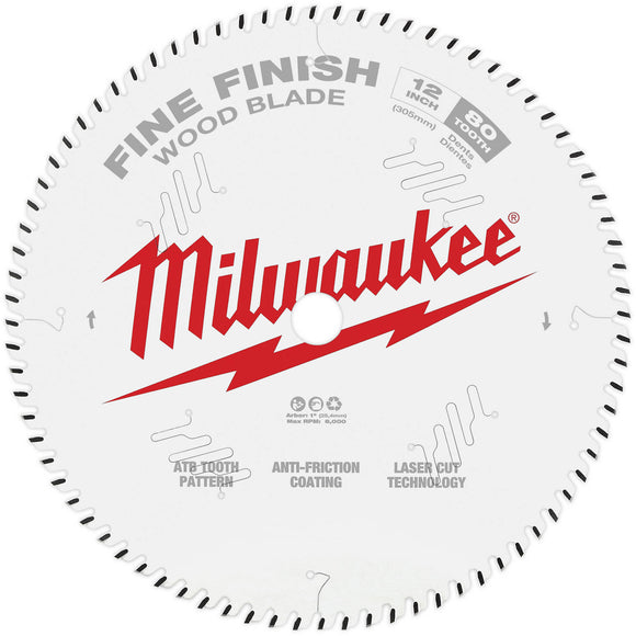 48-40-1224 Milwaukee 12" 80T Fine Finish Circular Saw Blade