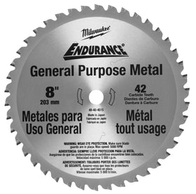 48-40-4515 Milwaukee Circular Saw Metal Cutting Blade, 8", 42 Tooth