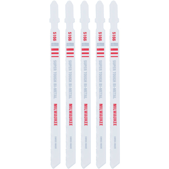 48-42-5166 Milwaukee Metal Cutting Jig Saw Blades, 5 Pack