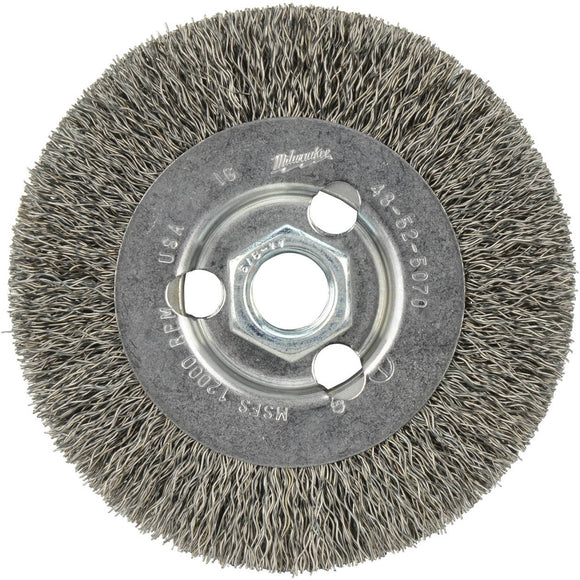 48-52-5070 Milwaukee 4" Radial Crimped Wheel- Carbon Steel