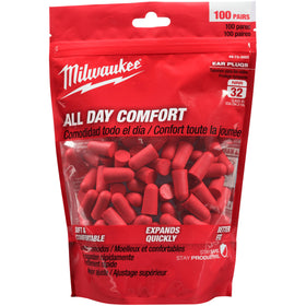 48-73-3005 Milwaukee Disposable Earplugs, 100 Pack