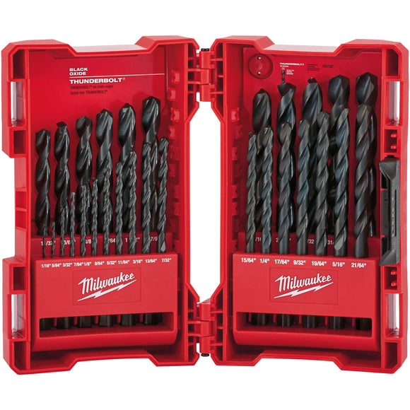 48-89-2802 Milwaukee 29-Piece THUNDERBOLT Black Oxide Drill Bit Set