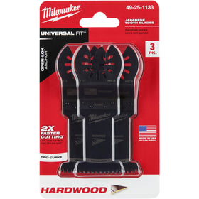 49-25-1133 Milwaukee OPEN-LOK 1-3/8" HCS Japanese Tooth Pro-Curve Hardwood Blade