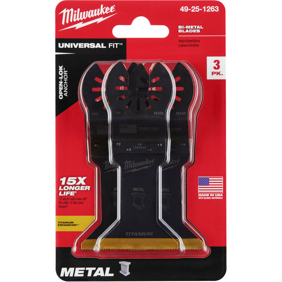 49-25-1263 Milwaukee OPEN-LOK 1-3/4" Titanium Enhanced Bi-Metal Metal Blades