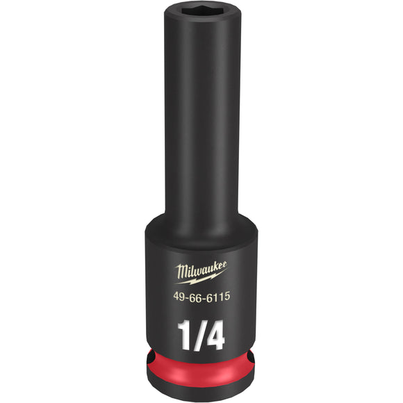 49-66-6115 Milwaukee SHOCKWAVE Impact Duty 3/8" Drive 1/4" Deep 6 Point Socket